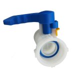 Rear profile of a replacement 2 inch outlet for an IBC