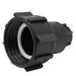 Rear profile of an IBC adaptor S60x6 (2 inch) Female to (0.75 inch) BSP Female Swivel Buttress