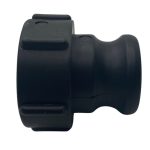 Side profile of an IBC adaptor S60x6 (2 inch) Female to (1.5 inch) Camlock Adaptor