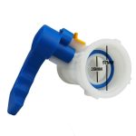 Rear profile of a replacement 2 inch outlet for an IBC with dimensions