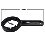 Side profile with dimensions of a plastic tool for opening 51mm drum bungs