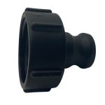 Side profile of an IBC adaptor - S60x6 (2 inch) Female to (1 inch) Camlock Adaptor